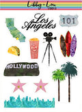 Los Angeles Travel Planner Stickers | Libby and Lou Sticker Co