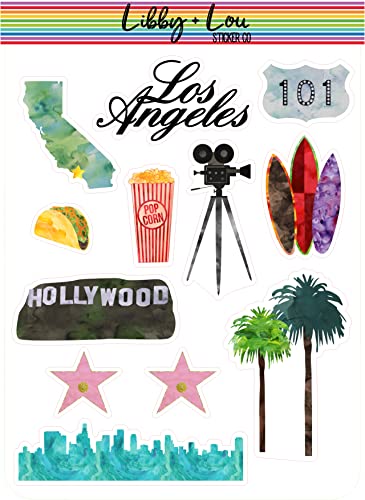 Los Angeles Travel Planner Stickers | Libby and Lou Sticker Co