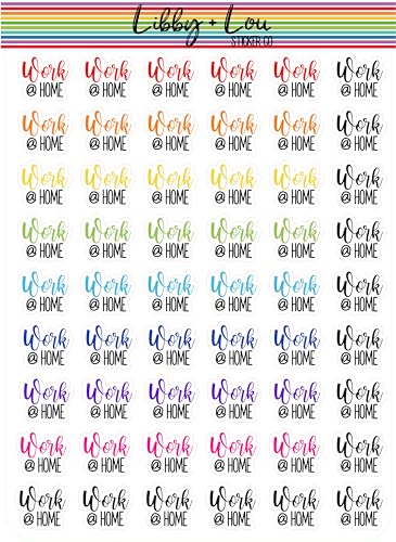 Work at Home Planner Stickers | Libby and Lou Sticker Co