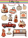 Fall Decorative Planner Sticker | Autumn | Libby and Lou Sticker Co