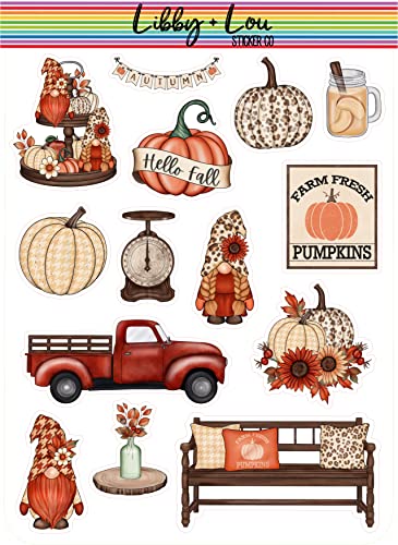 Fall Decorative Planner Sticker | Autumn | Libby and Lou Sticker Co