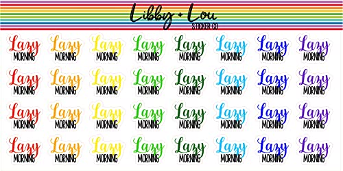 Lazy Morning Planner Stickers | Libby and Lou Sticker Co