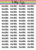 Pay Bills Script Planner Sticker | Libby and Lou Sticker Co