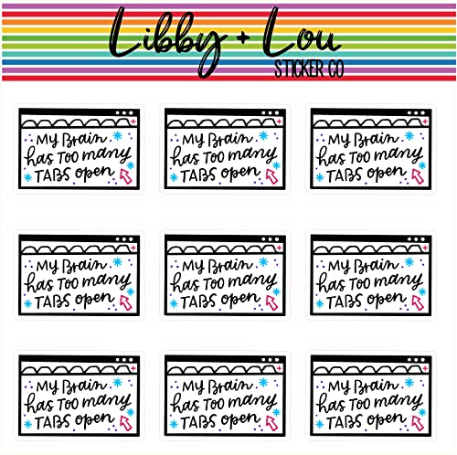 Too Many Tabs Open Planner Sticker | Libby and Lou Sticker Co