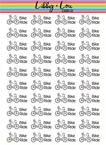 Bike Ride Planner Stickers | Libby and Lou Sticker Co