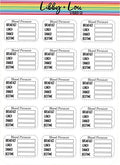 Blood Pressure Planner Sticker | Libby and Lou Sticker Co