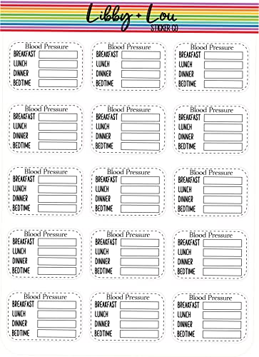 Blood Pressure Planner Sticker | Libby and Lou Sticker Co