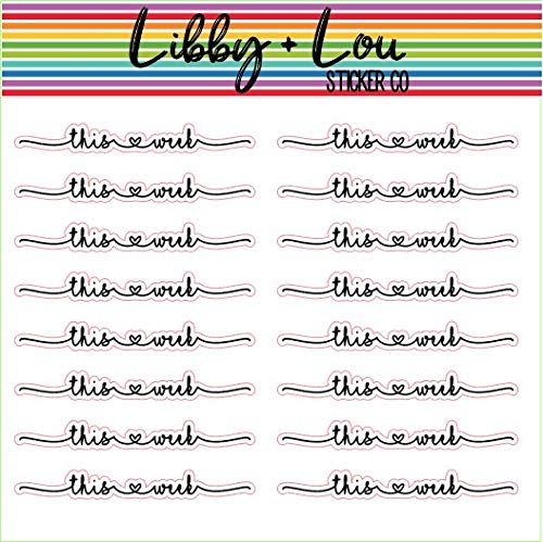 This Week Script Planner Stickers | Libby and Lou Sticker Co