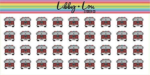 Fire Truck Planner Sticker | Libby and Lou Sticker Co