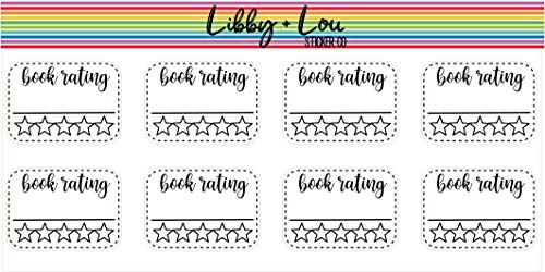 Book Rating Planner Sticker | Erin Condren | Happy Planner | Agenda | Calendar