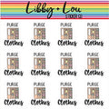 Purge Closet Planner Sticker | Libby and Lou Sticker Co