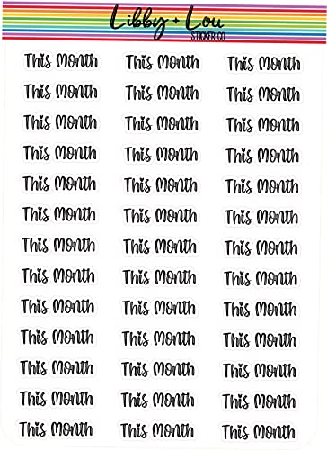 This Month Planner Sticker | Libby and Lou Sticker Co