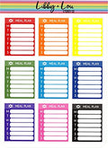 Meal Plan Side Bar Planner Sticker | Libby and Lou Sticker Co