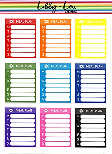 Meal Plan Side Bar Planner Sticker | Libby and Lou Sticker Co