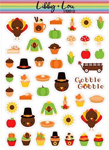 Thanksgiving Decorative Planner Sticker | Libby and Lou Sticker Co