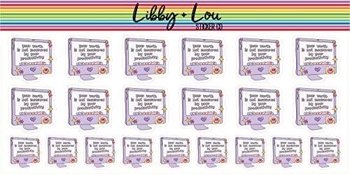 Your Worth is Not Measured By Your Productivity Planner Stickers | Libby and Lou Sticker Co