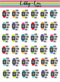 Fitness Watch Stats Planner Sticker | Libby and Lou Sticker Co