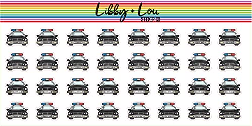 Police Car Planner Sticker | Libby and Lou Sticker Co