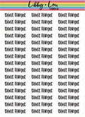 Don't Forget Planner Sticker | Libby and Lou Sticker Co