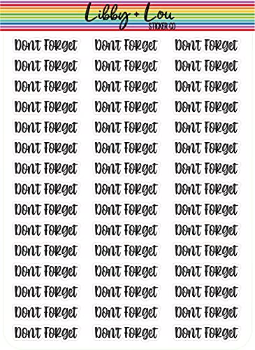 Don't Forget Planner Sticker | Libby and Lou Sticker Co
