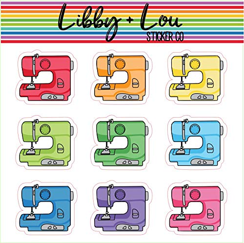 Sewing Machine Rainbow Planner Stickers | Libby and Lou Sticker Co