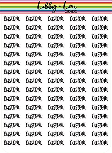 Libby and Lou Sticker Co Custom Sticker Sheet | Premium Brilliant White Matte Stickers | 5" x 7"