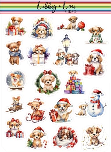 Dog Christmas Decorative Planner Sticker | Libby and Lou Sticker Co