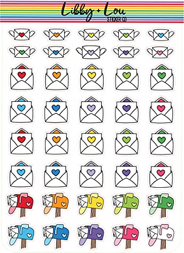 Happy Mail Planner Sticker | Envelopes | Mailboxes | Libby and Lou Sticker Co