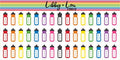 Water Tracker Planner Sticker | Libby and Lou Sticker Co (Rainbow)