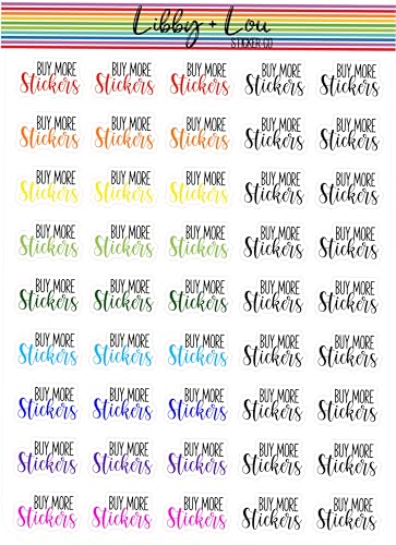 Buy More Stickers Planner Stickers | Libby and Lou Sticker Co