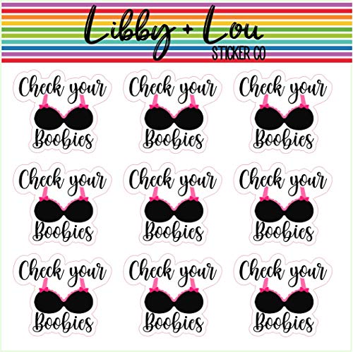 Self Breast Exam Planner Stickers | Breast Cancer Awareness | Libby and Lou Sticker Co