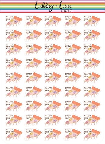 Pizza Day Planner Sticker | Libby and Lou Sticker Co