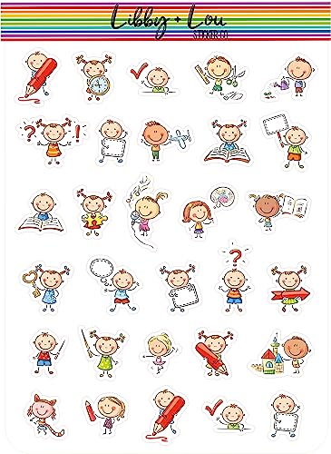 Kids Activities Stick Figure Planner Stickers | Libby and Lou Sticker Co