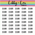 Exam or Test Planner Stickers | College | High School | Academic Planner | Libby and Lou Sticker Co