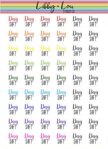 Day Shift Planner Sticker | Libby and Lou Sticker Co