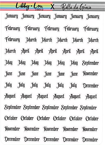 Months of the Year Planner Sticker | Libby and Lou Sticker Co