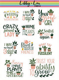 Houseplant Quote Planner Sticker | Libby and Lou Sticker Co
