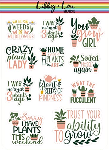 Houseplant Quote Planner Sticker | Libby and Lou Sticker Co
