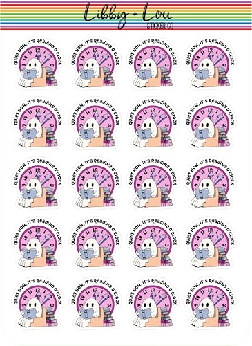 It's Reading O'Clock Planner Sticker | Libby and Lou Sticker Co