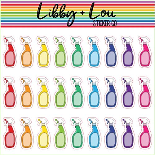 Spray Bottles Planner Stickers | Cleaning | Libby + Lou Sticker Co