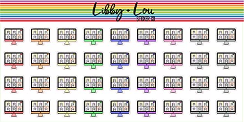Video Chat Planner Sticker (Rainbow) | Libby and Lou Sticker Co