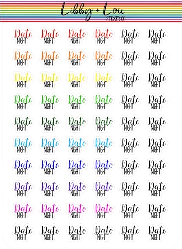Date Night Script Planner Stickers | Libby and Lou Sticker Co