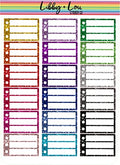 Glitter Half Box Checklist Planner Sticker | Erin Condren | Happy Planner | Agenda | Calendar