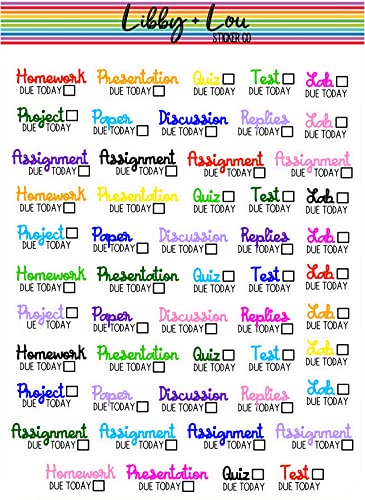 School Assignment Planner Sticker | Libby and Lou Sticker Co