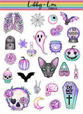 Creepy Halloween Decorative Planner Sticker | Libby and Lou Sticker Co