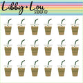 Iced Coffee Planner Sticker | Libby and Lou Sticker Co
