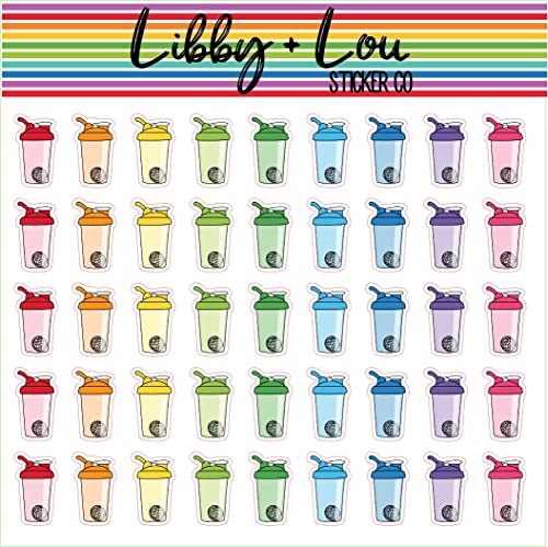 Protein Shake Planner Sticker | Shaker Bottle | Libby and Lou Sticker Co