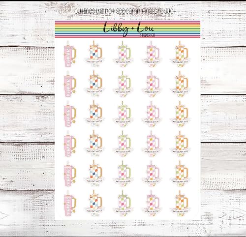 Sarcastic Hydrate Tumbler Planner Sticker | Libby and Lou Sticker Co