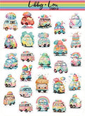 Rainbow Car and Van Planner Stickers | Libby and Lou Sticker Co
