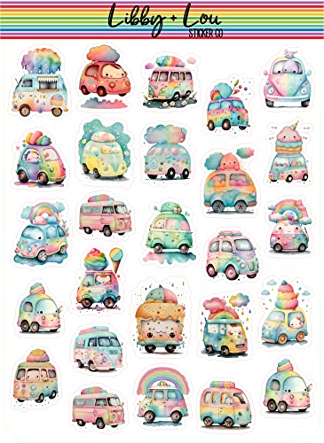 Rainbow Car and Van Planner Stickers | Libby and Lou Sticker Co
